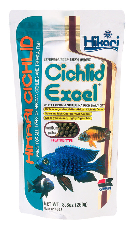Hikari Cichlid Excel floating pellet pack detail