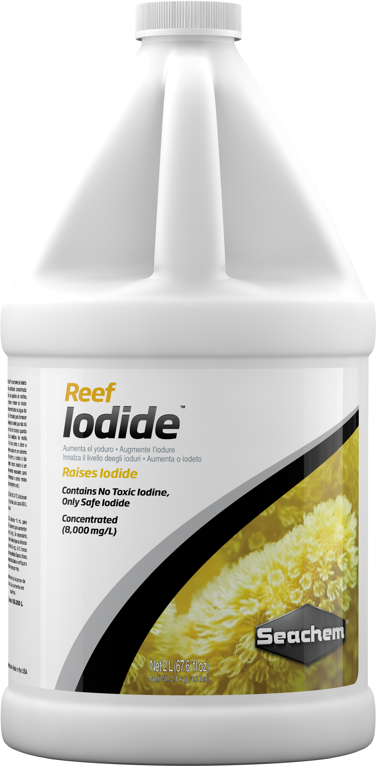 Seachem Reef Iodide 2 L jug, reef iodine supplement