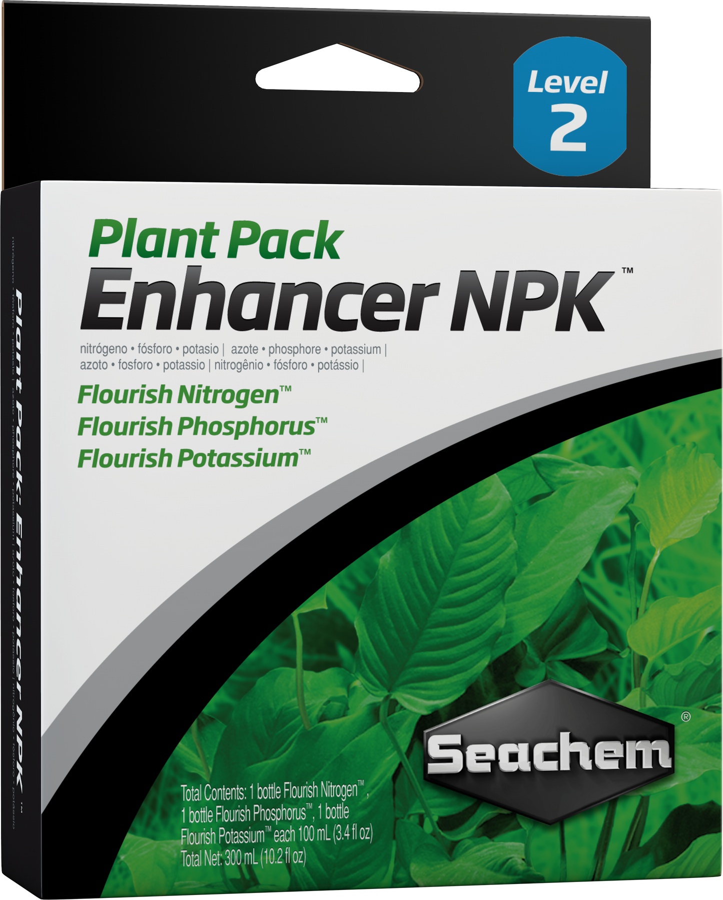 Seachem Plant Pack Level 2 Enhancer NPK box with Flourish Nitrogen, Flourish Phosphorus, and Flourish Potassium