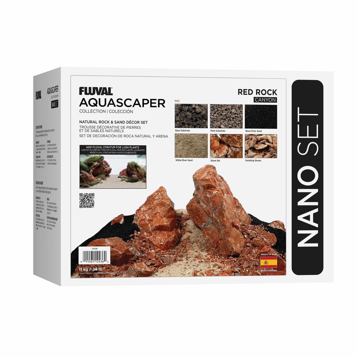 Fluval Red Rock Canyon Aquascaper Decor Set, Nano 24 lb packaging