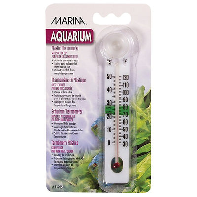 Marina Plastic Thermometer with suction cup in blister packaging, fresh or saltwater