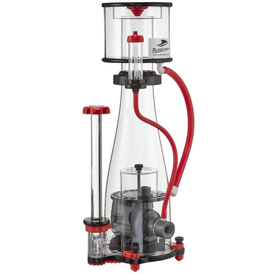 Bubble Magus Curve 5 Elite protein skimmer with Sicce SK-200 pump, angled view