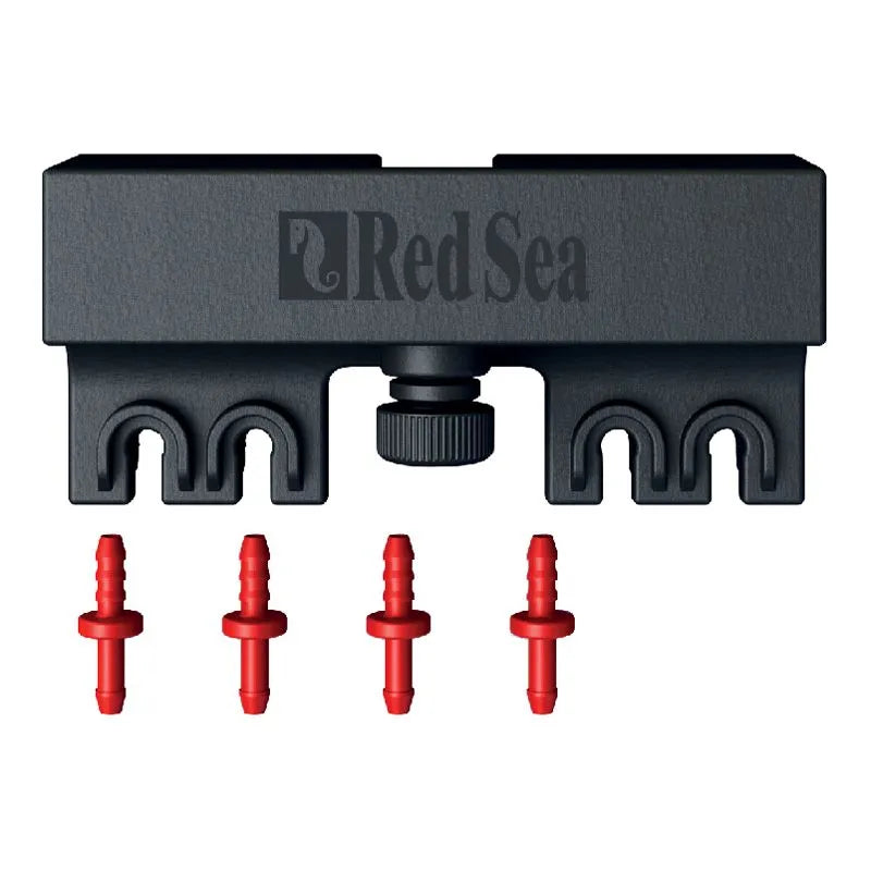 Black device with red nozzles on a white background, featuring the 'Red Sea' brand.