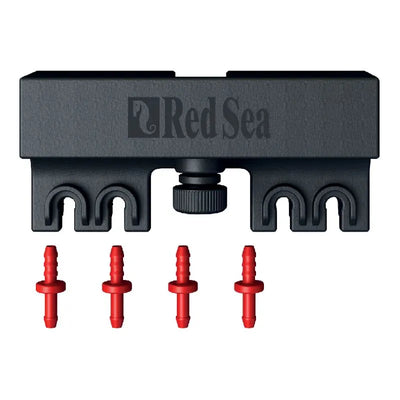 Black device with red nozzles on a white background, featuring the 'Red Sea' brand.