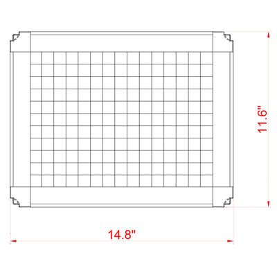 SafeScreen aluminum frame mesh lid top view