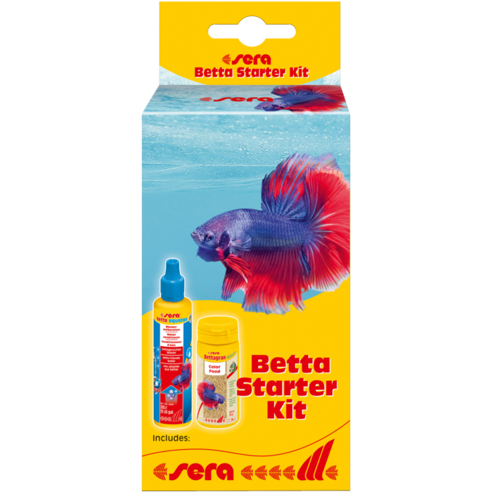 Sera Betta Starter Kit with Bettagran Nature food and Betta Aquatan water conditioner