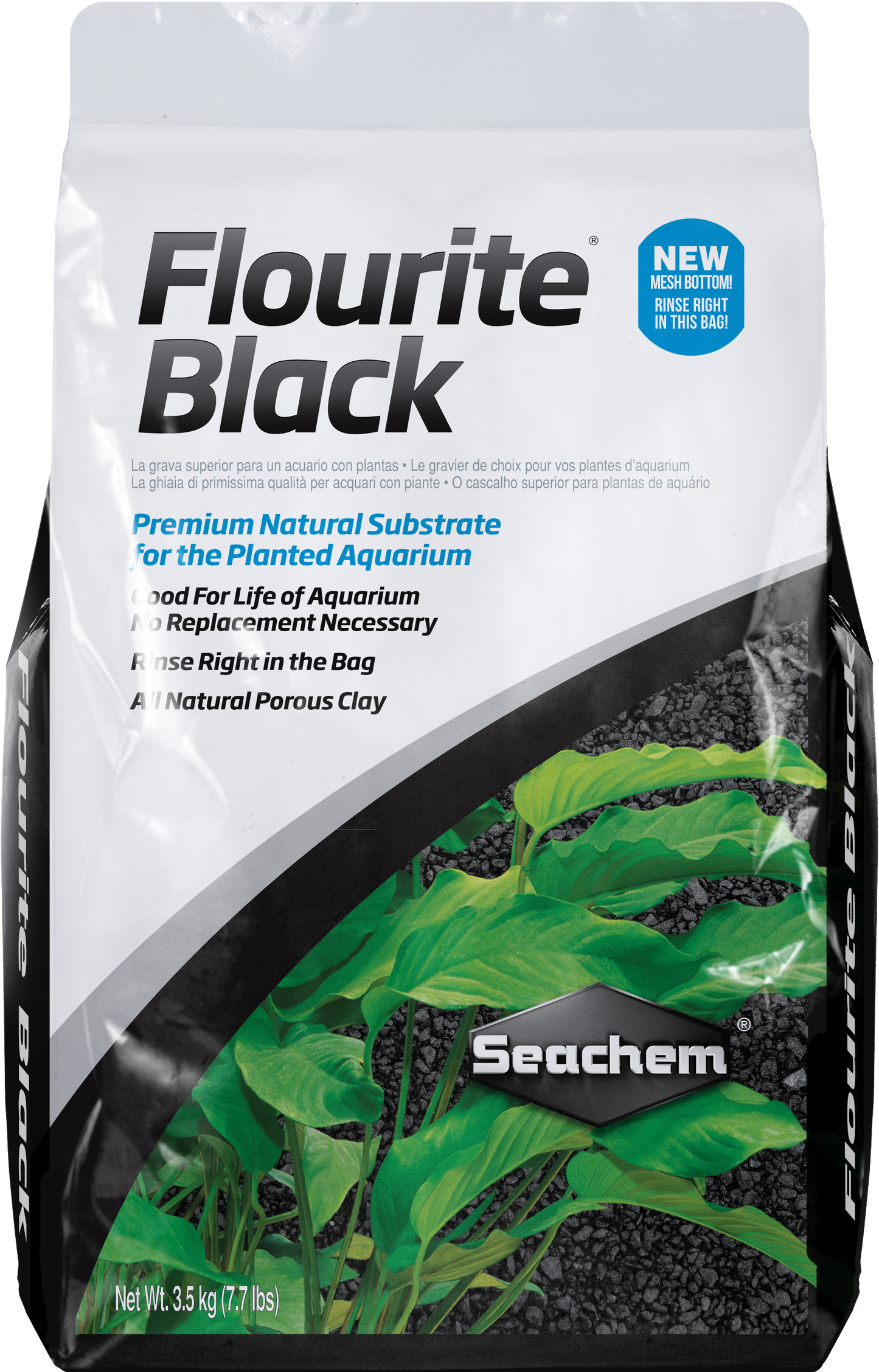 Seachem Flourite Black planted-aquarium clay gravel substrate, 3.5 kg bag