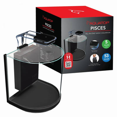 Aquatop Pisces PCS-5G 5 gallon bowfront nano aquarium kit with box