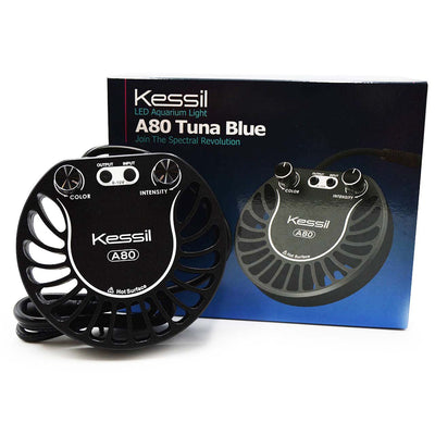 Kessil A80 Tuna Blue LED aquarium light fixture with retail box