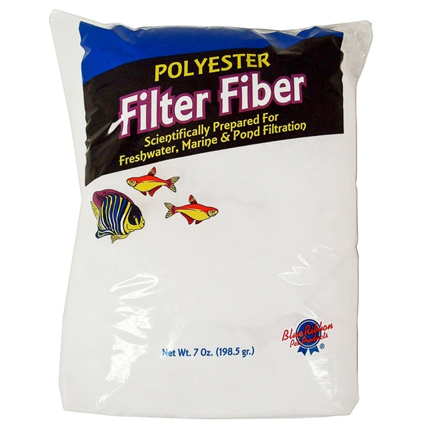 Blue Ribbon Polyester Filter Fiber 7 oz bag of white aquarium filter floss