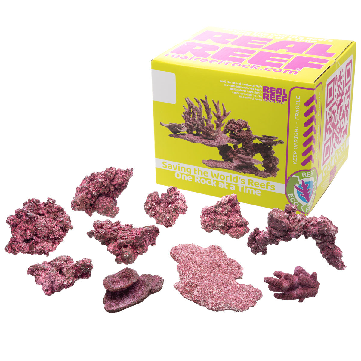 Real Reef Ready Reef Mix Mini box of aquacultured reef rock
