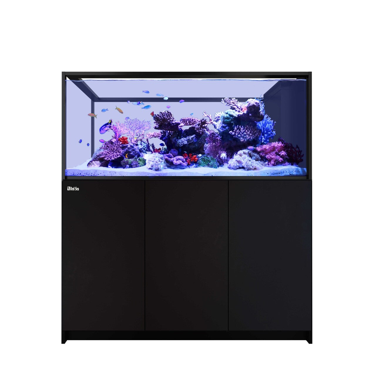 Red Sea REEFER Peninsula S-700 G3 black cabinet with doors open