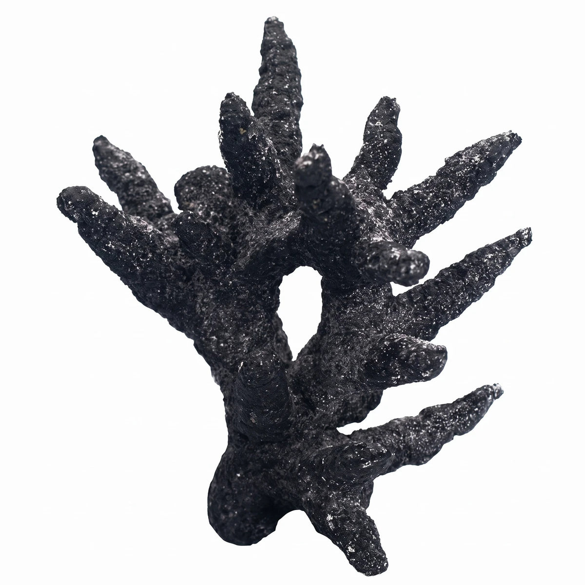 Real Reef Midnight Fancy Branch Rock, black aquacultured branching reef rock