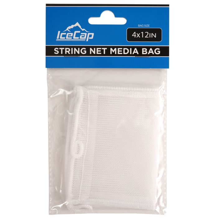 IceCap Drawstring String Net Filter Media Bag – 4 × 12 in (IC-SNB4)