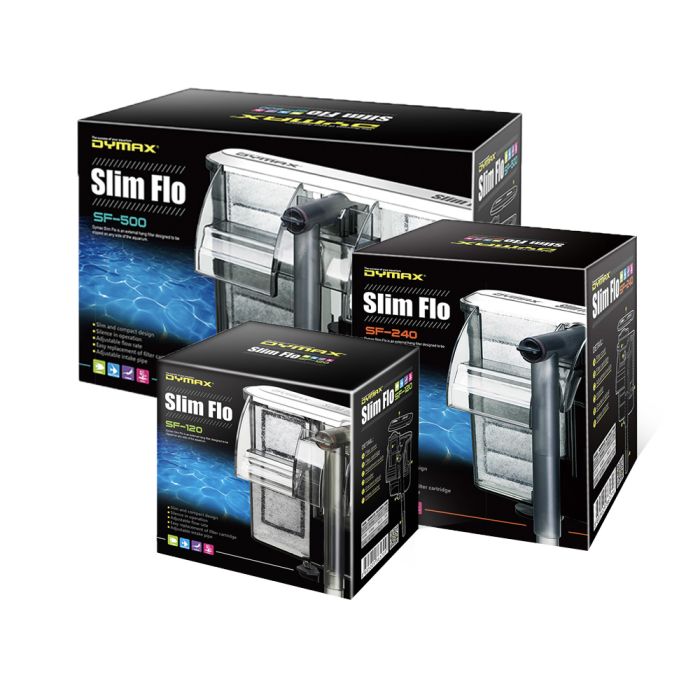 Dymax Slim Flo SF-120 – Hang-On-Back Aquarium Filter – Up to 30L