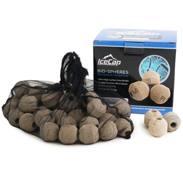 IceCap Bio-Sphere Biological Filter Media (1 kg) – Dense Ceramic Spheres