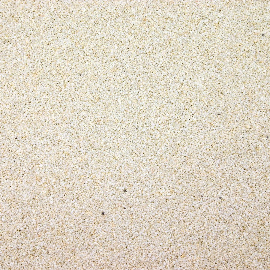 Estes white aquarium sand shown up close