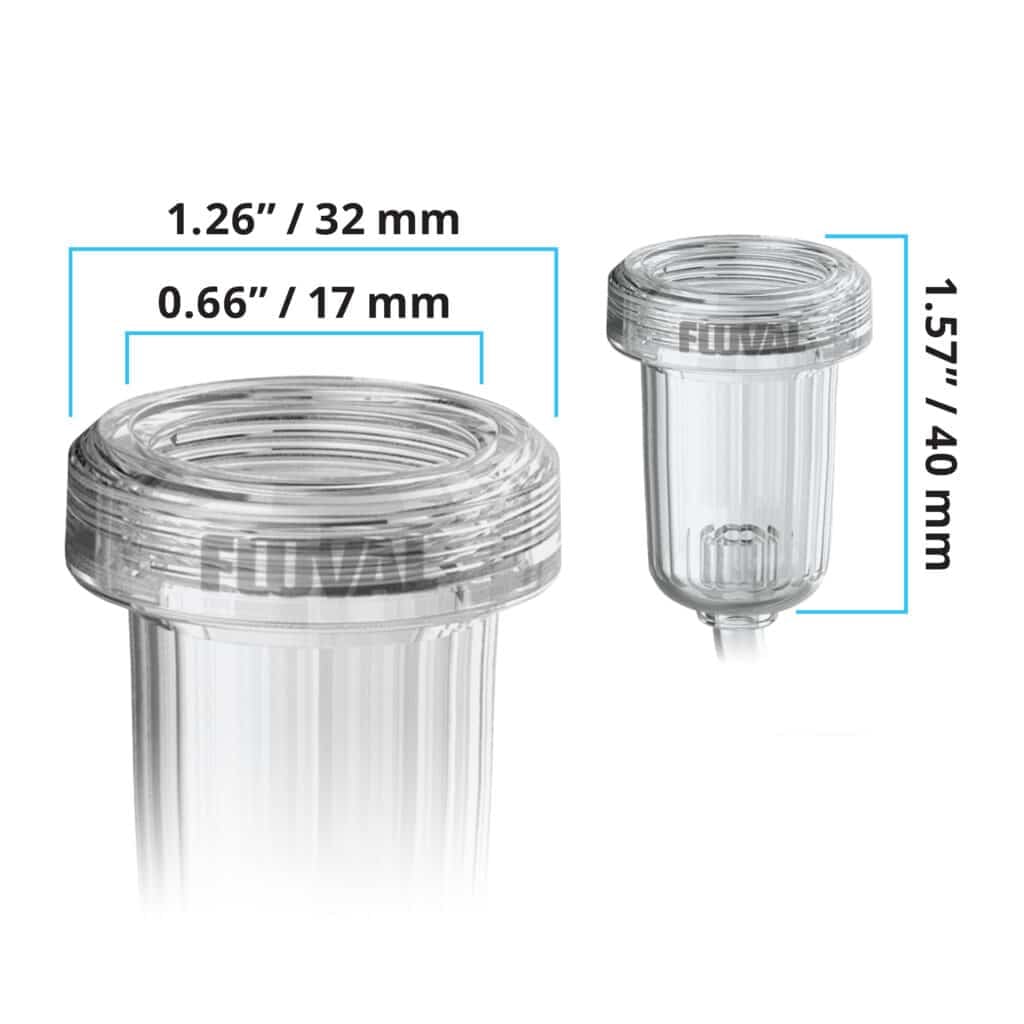 Fluval CO2 Diffuser 250 dimension diagram, about 32 mm outer diameter, 17 mm ceramic disc, and 40 mm tall