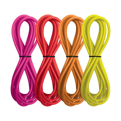 Red Sea ReefDose 4-Color Tubing set with pink red orange and yellow silicone tubes