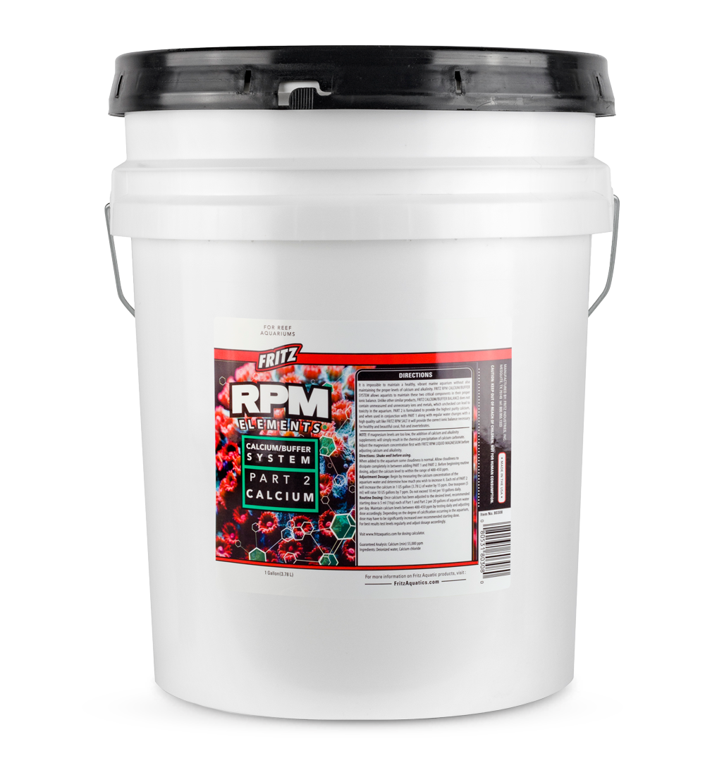 Fritz RPM Liquid PT 2 Calcium - 5 Gallon bucket for reef aquarium 2-part dosing