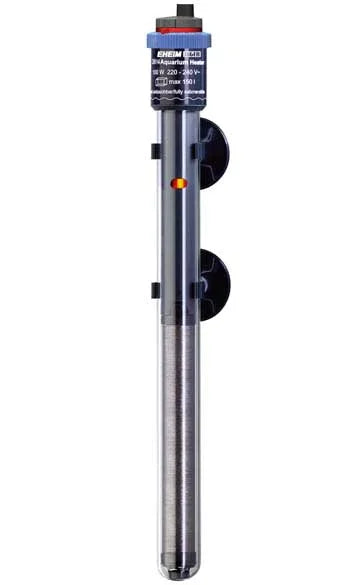 EHEIM aquarium heater with dual suction cups and temperature indicator