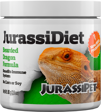 JurassiPet JurassiDiet Bearded Dragon with Probiotics 80 g jar, pellet food for bearded dragons