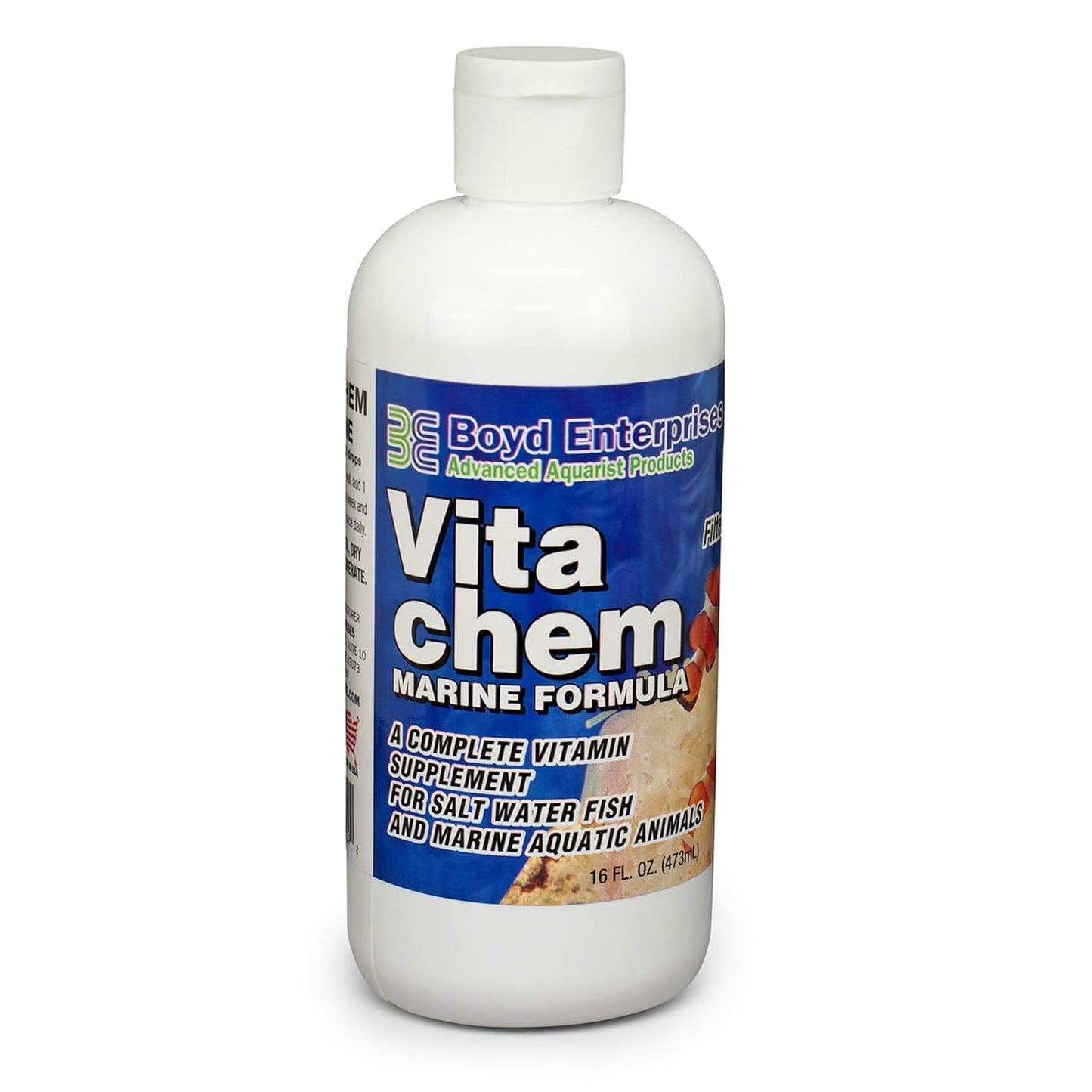 Boyd Vitachem Marine vitamin supplement bottle detail