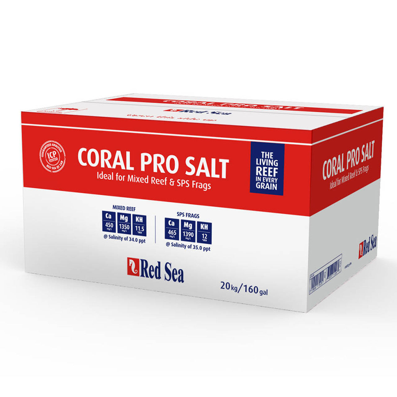 Red Sea Salt Coral Pro Sea Salt Mix Red BOX 160 Gallons (44lb)
