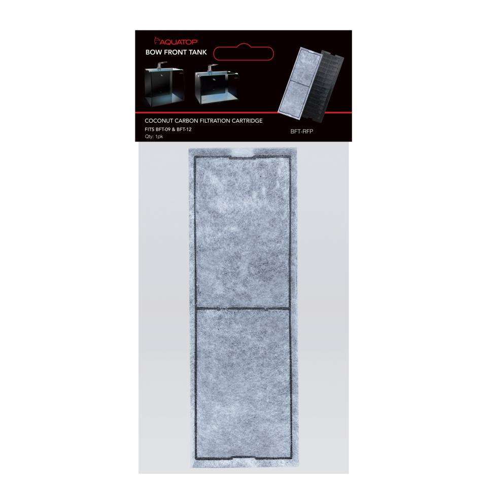 Aquatop coconut carbon filtration cartridge, replacement pad for the Formosa bow front tank