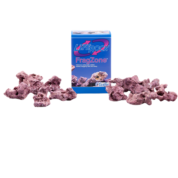 CaribSea LifeRock Fragzone 2.25 lb bag - pre-shaped pink aragonite rock pieces for mounting saltwater coral frags