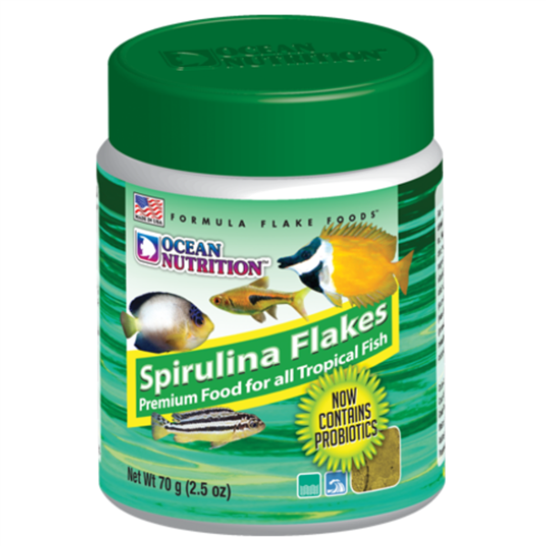 Ocean Nutrition Spirulina Flake Food, spirulina algae fish food for herbivores
