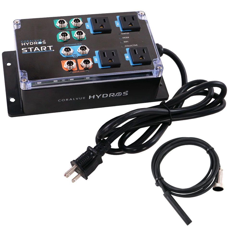 CoralVue HYDROS Start aquarium controller with power cord and included temperature sensor