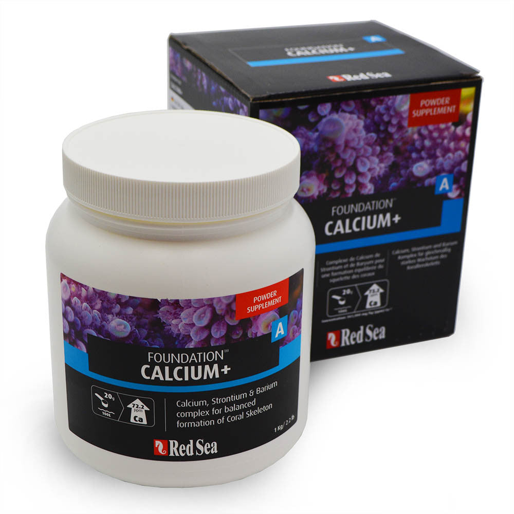 Red Sea Reef Foundation A Calcium+ powder 1 kg jar and box - reef calcium supplement