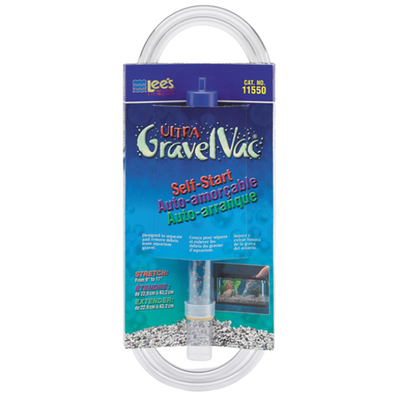 Lee's Stretch Gravel Vacuum 9"–17" | Telescoping Self-Start Aquarium Cleaner