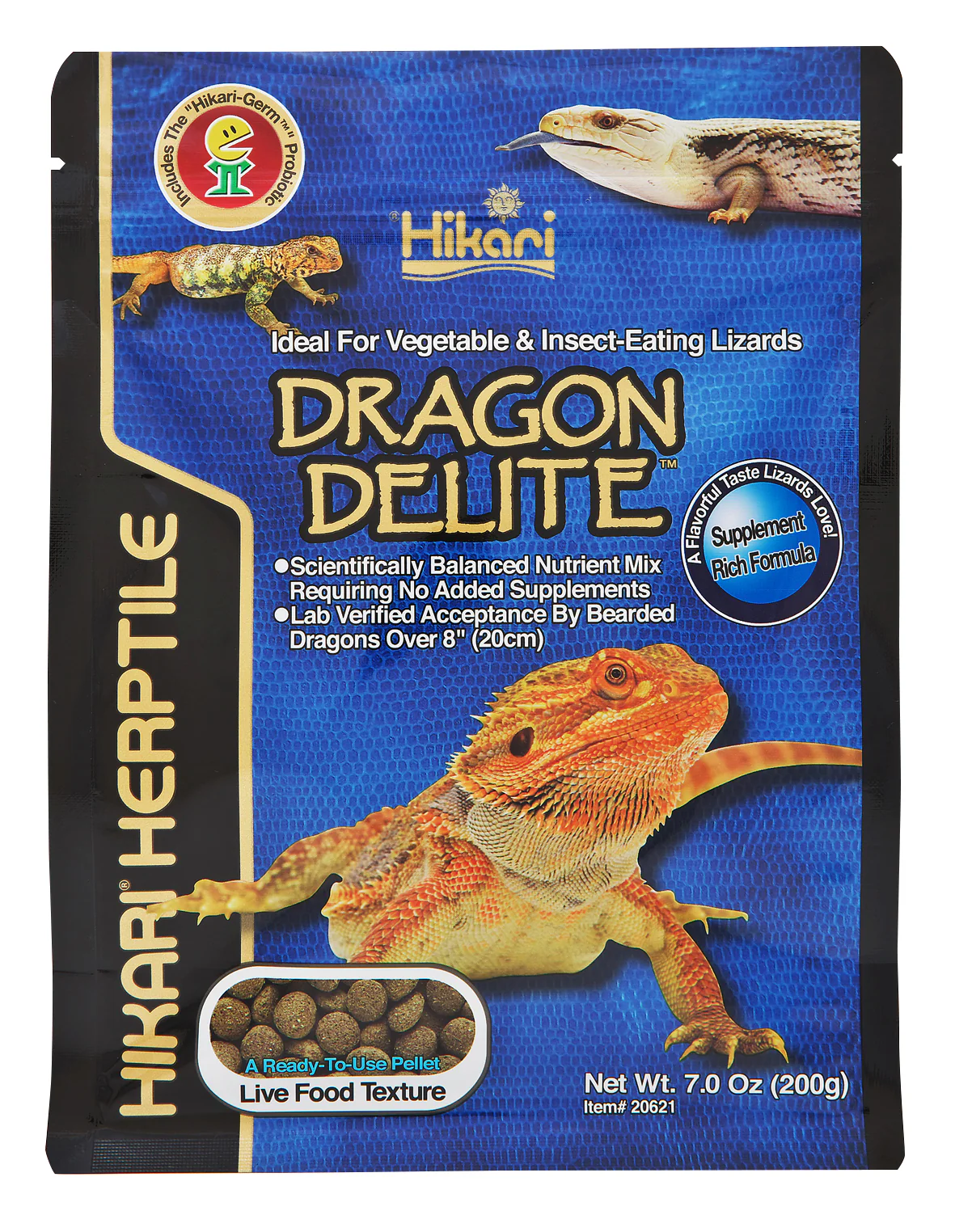 Hikari Dragon Delite semi-moist food for adult bearded dragons