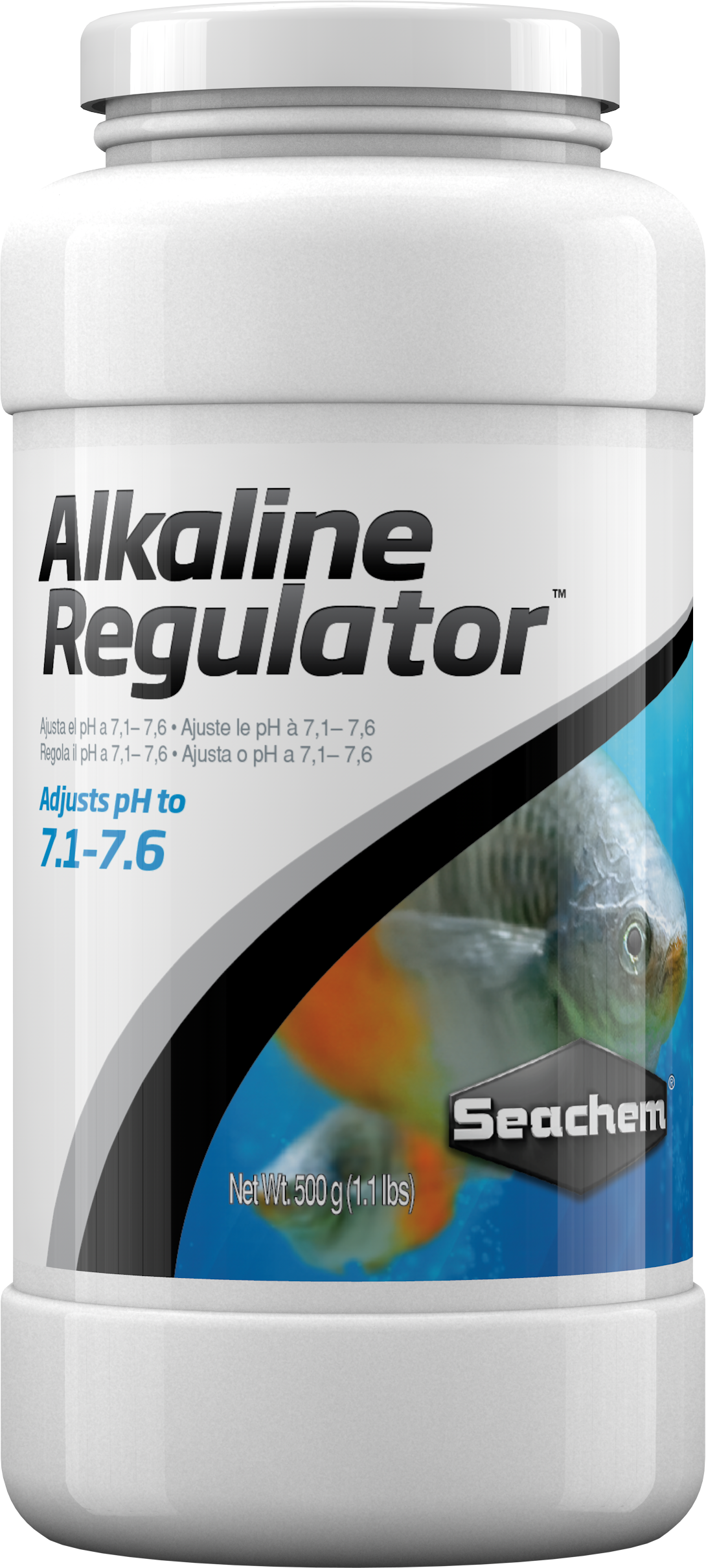 Seachem Alkaline Regulator freshwater pH buffer, 500 g jar that adjusts pH to 7.1 to 7.6