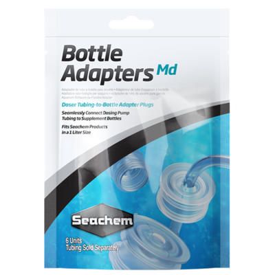 Seachem Bottle Adapters Medium package, doser tubing-to-bottle adapter plugs for 1 liter bottles