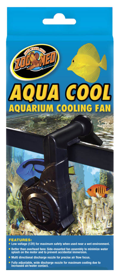 Zoo Med Aqua Cool - side-mount aquarium cooling fan with adjustable multi-directional nozzle