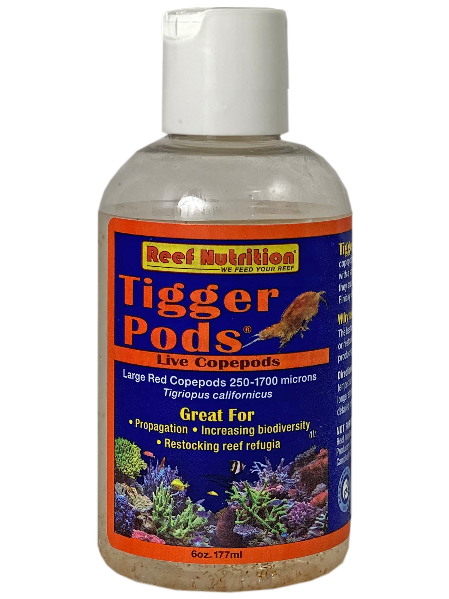 Reef Nutrition Tigger-Pods live Tigriopus copepods bottle