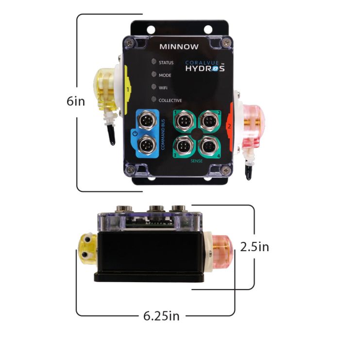 HYDROS Minnow – Smart Aquarium Controller with Dual Micro Dosing Pumps