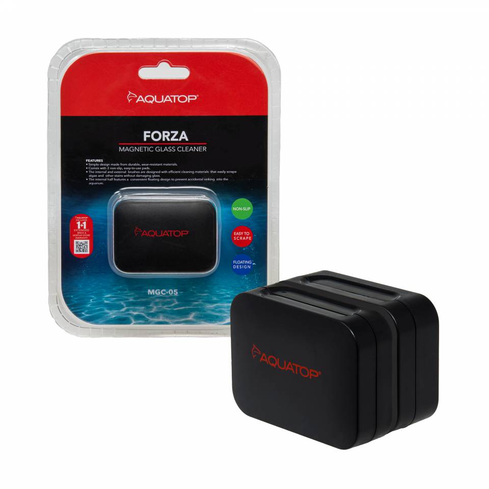 Aquatop Forza MGC-05 floating magnetic glass cleaner with its package