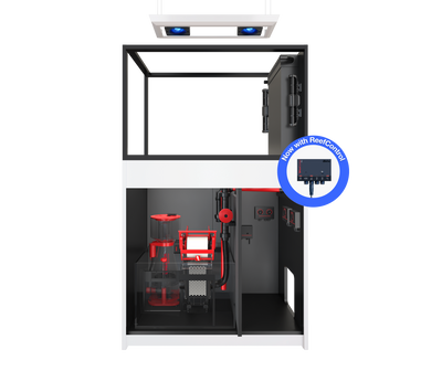 Red Sea REEFER MAX Peninsula 350 G3+ aquarium system with white cabinet