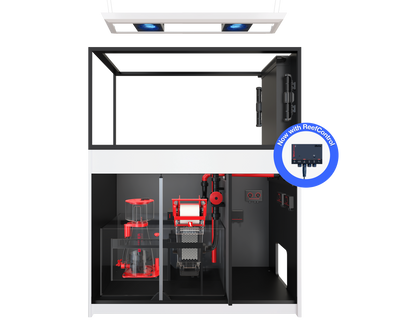 Red Sea REEFER MAX Peninsula 500 G3+ aquarium system with white cabinet