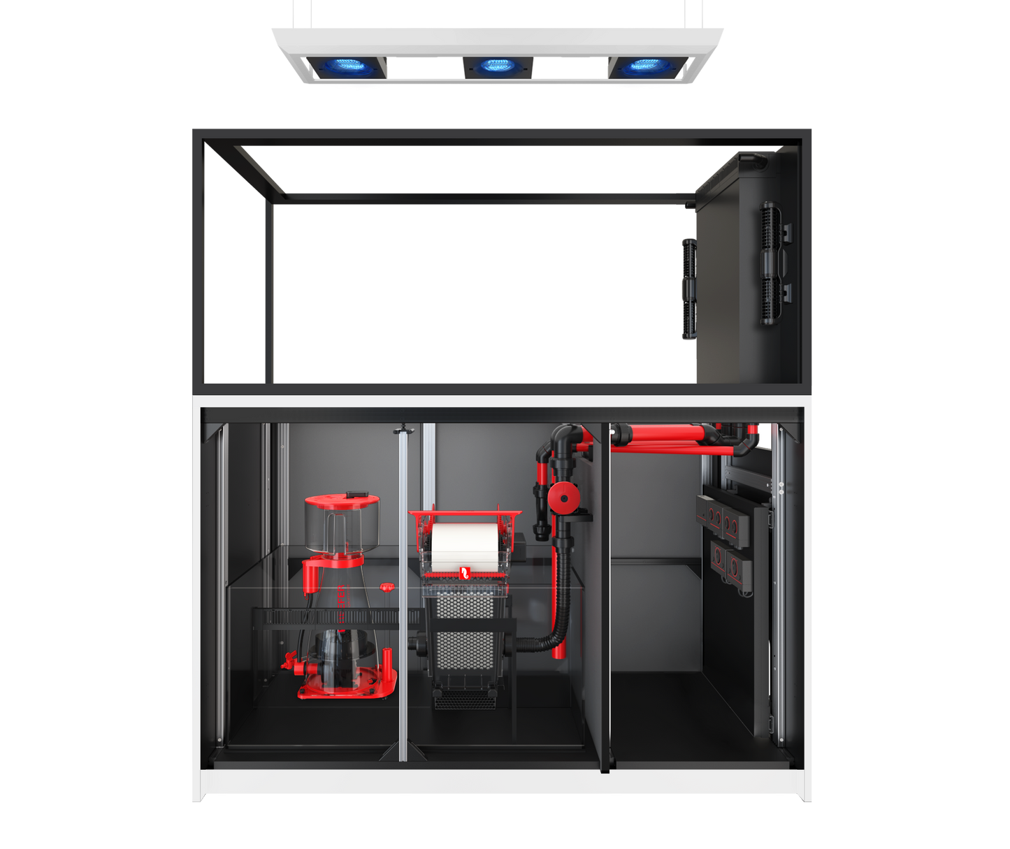 Red Sea REEFER MAX Peninsula S-700 G3 Aquarium System - White cabinet