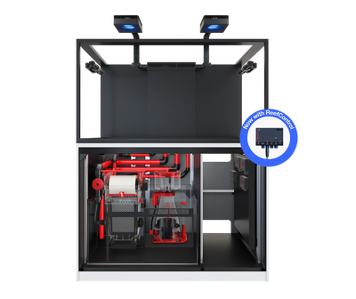 Red Sea REEFER MAX S-550 G3+ aquarium system with white cabinet