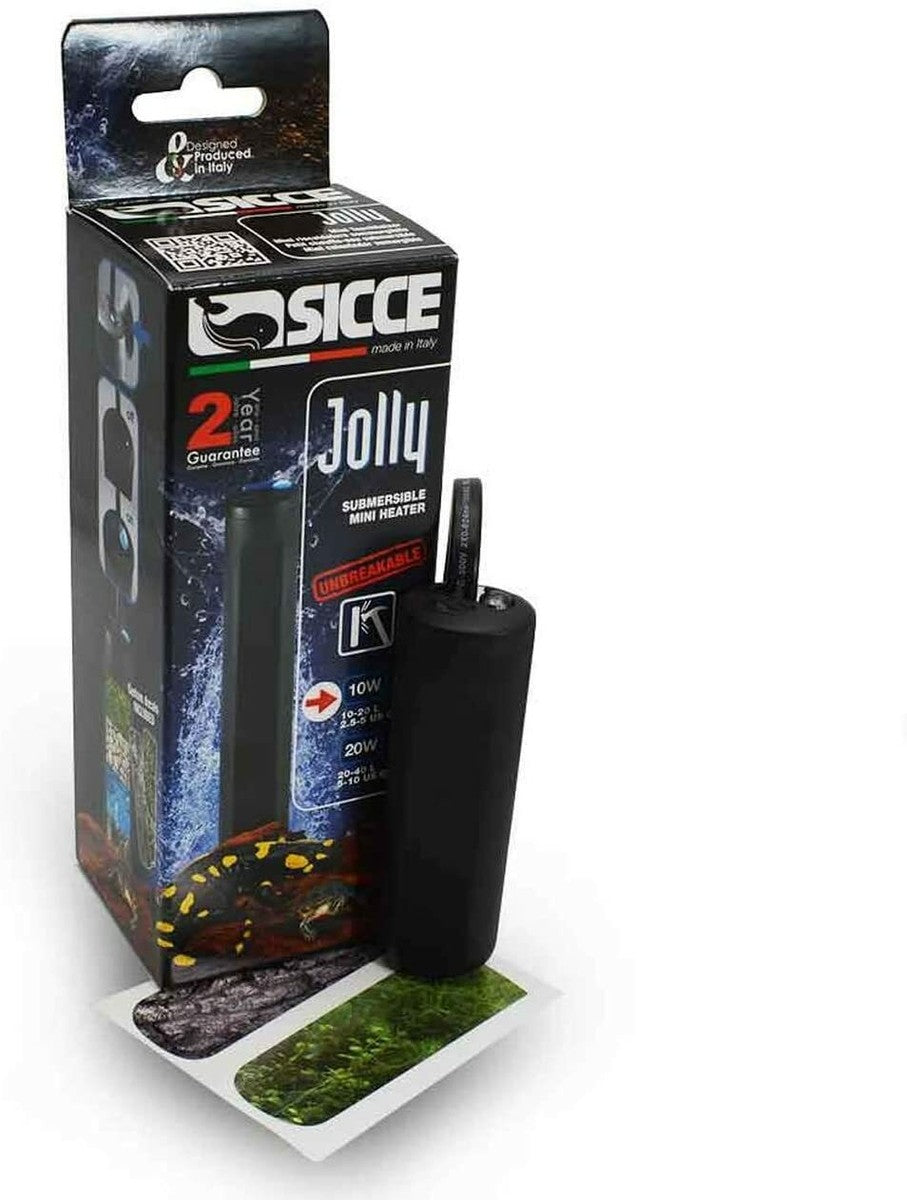 Sicce Jolly 10W Pre-Set Aquarium Heater - nano tank submersible heater for freshwater and saltwater
