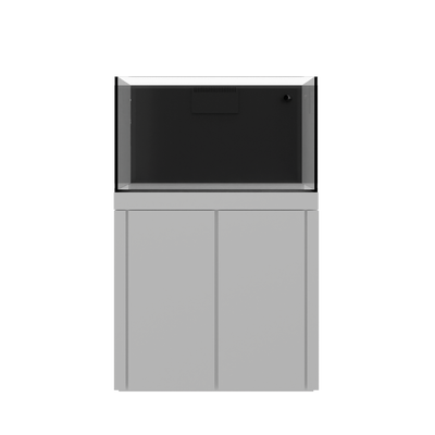 Tideline Crystaline G2 Reef External 36x24 rimless 78-gallon reef aquarium on White cabinet stand