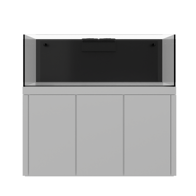 Tideline Crystaline G2 Reef External 60x24 rimless 130-gallon reef aquarium on White cabinet stand
