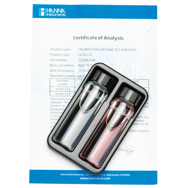 Hanna Instruments HI761-11 / 761-11 | Total Chlorine Ultra Low Range Checker HC Calibration Check Set | Aquarium Testing