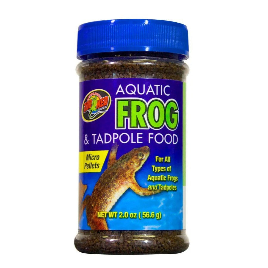 ZooMed Aquatic Frog and Tadpole Food 2 oz jar, high protein sinking micro pellets